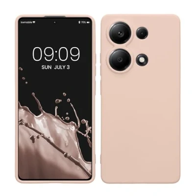 Abbildung von kwmobile Handyhülle kompatibel mit Xiaomi Redmi Note 13 Pro 4G Hülle Handy Case aus weichem Silikon in Coconut Swirl
