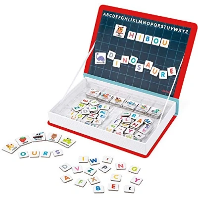 Abbildung von Janod J02711 Magneti&#039;Book Alphabet Educational Game, French Version,Red