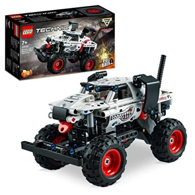 Abbildung von LEGO 42150 Technic Monster Jam Mutt Dalmatian, Truck Spielzeug für Jungen und Mädchen, Rennspielzeug mit Rückziehmotor