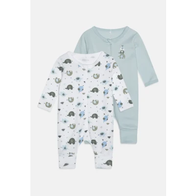 Abbildung von Name it Nbmnightsuit ZIP Elephant 2 PACK Pyjama für Kinder, Größe: 50, Baby blue