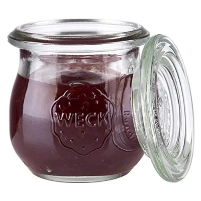Abbildung von APS 82350 Original 12er Set WECK Gläser 75 ml mit Deckel 5,5 cm Höhe 6 Mini Tulpenform, Transparent
