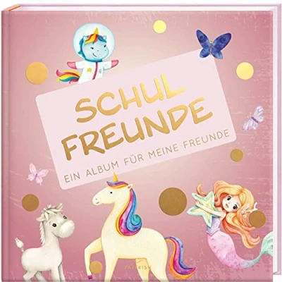 Abbildung von Schulfreunde MÄDCHEN: ein Album für meine Freunde, Geschenk Schultüte Einschulung, Schulanfang (Freundebuch Schule) PAPERISH® (PAPERISH Geschenkbuch)