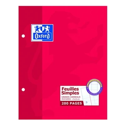 Abbildung von Etui de 100 feuilles Oxford 17 x 21 cm