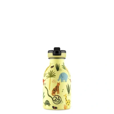 Abbildung von 24Bottles Kids Bottle Trinkflasche für Kinder, Grundschule und Kindergarten, 250 ml, Flasche mit Verschluss, 100% luftdicht, Trinkflaschen aus Edelstahl, italienisches Design