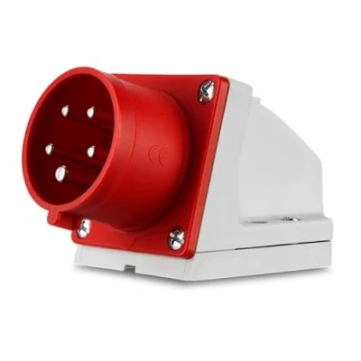 Abbildung von REV CEE Stecker Wandmontage, 400V, 16A, 5 polig, 3P + N PE, IP44, rot