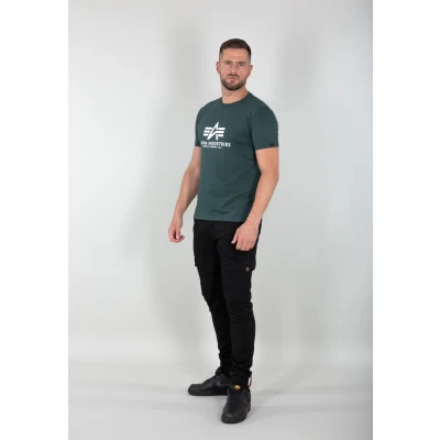 Abbildung von Alpha Industries Tshirt print, Herren, Größe: Small, Navy green