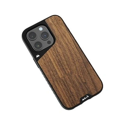 Abbildung von Mous Hülle für iPhone 15 Pro Max MagSafe Kompatibel Case Limitless 5.0 Walnuss Handyhülle Schutzhuelle