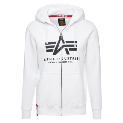 Abbildung von Alpha Industries Basic ZIP Hoody Sweatjacke, Herren, Größe: Large, White