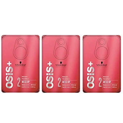 Abbildung von 3 x Schwarzkopf Osis Mess Up Strukturpaste 100 ml.