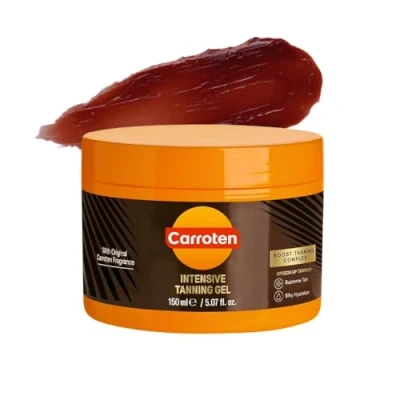 Abbildung von Carroten Intensive Tanning Gel 150 ml Bräunungsbeschleuniger mit Kokosnussöl und Vitaminen A &amp; E Carotten Bräunungsgel für schnelle Bräunung