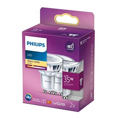 Abbildung von Philips LED Classic GU10 Lampe, 35 W, Reflektor, warmweiß [Energieklasse F], 220 240V