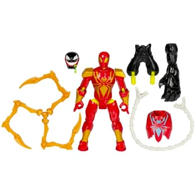Abbildung von SPIDER MAN MixMashers Marvel Iron individualisierbare Mix and Match Deluxe Action Figur &amp; Accessoires, Rot