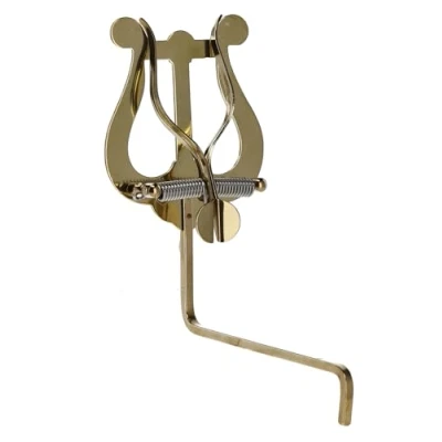 Abbildung von GEWA Marschnotenhalter Saxophon Messing Mittelgroße Lyra 2 Drücker