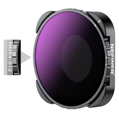 Abbildung von NEEWER Variabler ND64 ND512 Filter Kompatibel mit GoPro Hero 13, Hero12, Hero11, Hero10, Hero9, 5 9 Blendenstufen ND Mehrschichtige Beschichtung, HD optischem Glas und schlankem Rahmen
