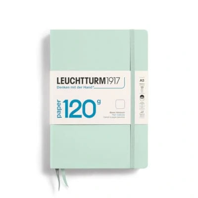 Abbildung von LEUCHTTURM1917 370343 Notizbuch Medium (A5) 120 g/m² Paper Edition, Hardcover, 203 nummerierte Seiten, Mint Green, blanko