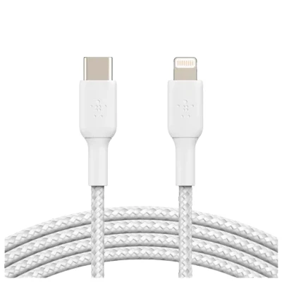 Abbildung von Belkin Boost Charge Lightning USB C Geflochtenes Kabel 1 Meter Weiß