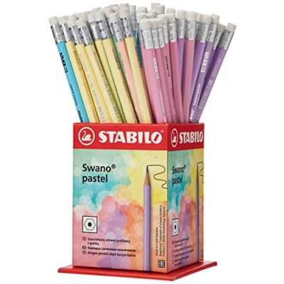 Abbildung von STABILO Graphitstift Swano Graphit Pastell HB Bleistift Display von 72, sortiert, 4908/72