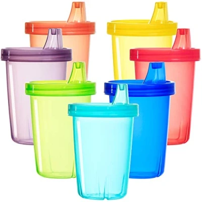 Abbildung von Youngever 7er Pack Kinder Schnabeltassen, Schnabeltassen für Säuglinge, Kinder, Kleinkinder, 7 (Rainbow) â