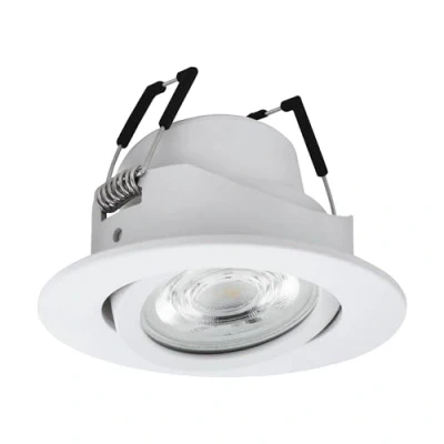 Abbildung von EGLO connect.z Smart Home LED Einbaustrahler Saliceto Z, Ø 88 mm, ZigBee, App und Sprachsteuerung Alexa, Lichtfarbe (warmweiß kaltweiß), RGB, dimmbar, Alu Einbauspot weiß