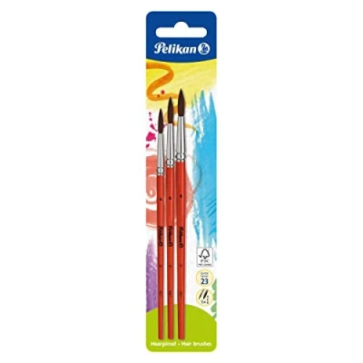 Abbildung von Pelikan 700382 Haarpinsel Sorte 23, Größe: 4, 6 und 8, 3 Stück