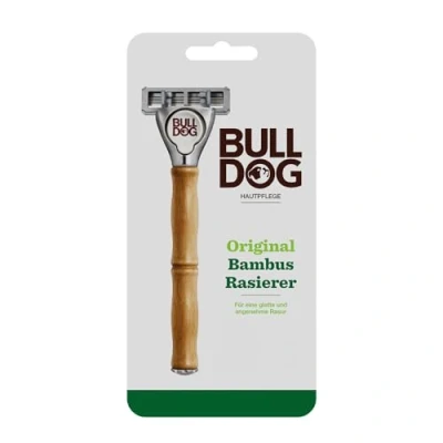 Abbildung von BULLDOG Nassrasur für Männer Original Rasierer mit Bambusgriff 5 fach Klinge Extra Ersatzklinge