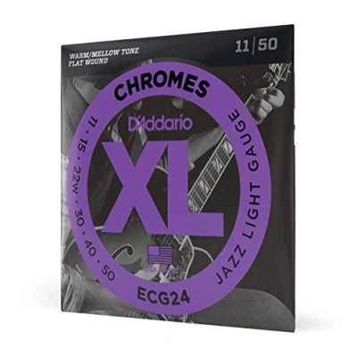 Abbildung von D&#039;Addario Gitarrensaiten E Gitarre Gitarren Saiten ECG24 Jazz Light, 11 50 1 Stück