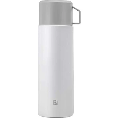 Abbildung von ZWILLING Thermo Isolierflasche, Integrierte Tasse, Thermokanne, Doppelwandisolierung, 1 L, Höhe: 28, cm, Weiß, small