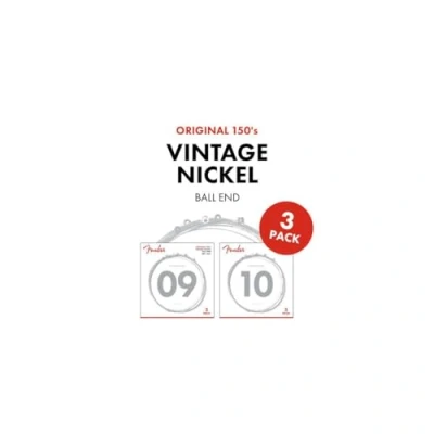 Abbildung von Fender Original 150 String Set 150L (009/042) 3 Pack Pure Vintage Nickel Ball Ends,073 0150 309