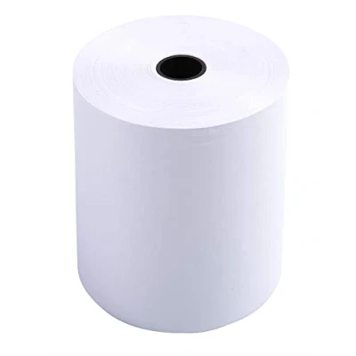 Abbildung von Exacompta 7670120V 10er Pack Kassenrollen, 1 lagig Offset(holzfrei) standard, Breite: 76mm, Länge 40m, Durchmesser Kern 12mm, 60g/m², extra weiß für Kassen Kassenrolle