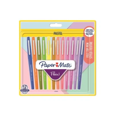Abbildung von Set de 12 Stylos feutres Papermate Flair Pastel Couleurs assorties