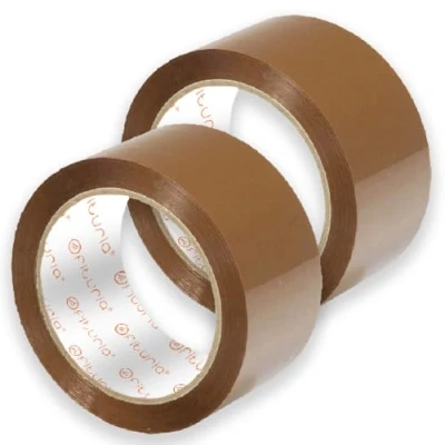 Abbildung von OFITURIA Paketklebeband, Braunes Klebeband, Packband für Umzugskartons und Sendungen, Verpackungsklebeband, Sicheres Widerstandsfähiges Paketband (38mmx66m, 2 Rollen)