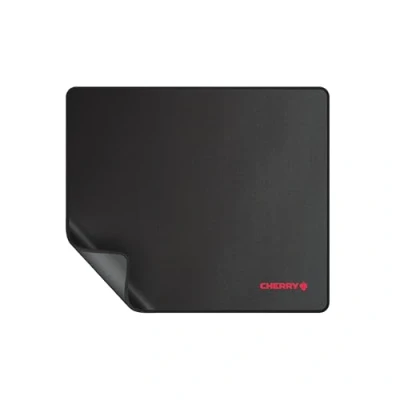 Abbildung von CHERRY MP 1000, Premium Mauspad aus Stoff in XL (350 x 300 5 mm), Glatte Oberfläche für Präzision, Vernähte Kanten, Rutschfest, Zusammenrollbar, Schwarz