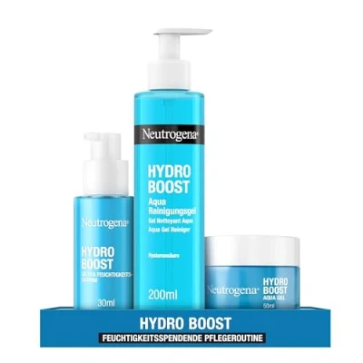 Abbildung von Neutrogena Hydro Boost Geschenk Set &amp; Gesichtspflege mit Aqua Reinigungsgel,Aqua Perlen Serum Gel Gesicht Pflege als Geschenkset