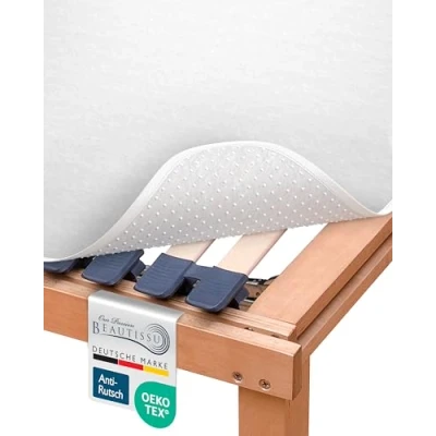 Abbildung von Beautissu Matratzenunterlage mit Noppen 180x200 cm BEAUTECT Matratzenschoner Boxspringbett rutschfest Lattenrostauflage, Antirutschmatte Matratzen Unterlage Lattenrostschoner Oeko Tex Siegel