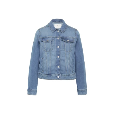 Abbildung von s.Oliver Jeansjacke mit Eingrifftaschen blau 40