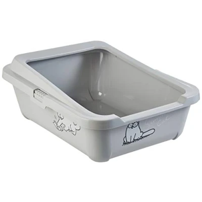 Abbildung von Simon&#039;s Cat, Katzentoilette mit Rand L: 43 cm B: 32 H: 16 grau