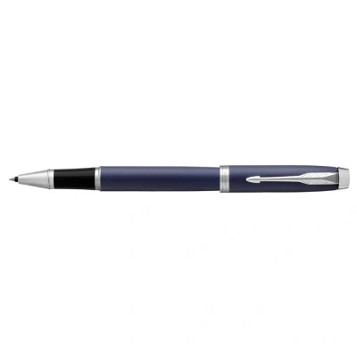 Abbildung von Parker IM Tintenroller Matte Blue feine Spitze Schwarz Geschenkbox