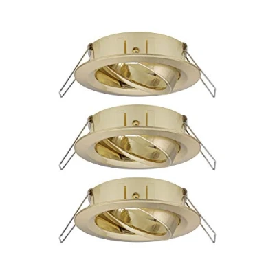 Abbildung von Paulmann 92489 Einbauleuchte Choose Spot schwenkbar max. 3x10W Deckeneinbaustrahler Messing gebürstet Einbaulampe ohne Leuchtmittel Alu