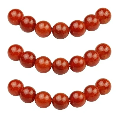 Abbildung von MJDCB Perlen zum Auffädeln 12mm 30 stück Rote Drachenader Achat Halbedelsteine mit Loch Natürliche Lose Runde Steinperlen für Herstellung Schmuck Armbänder Halsketten