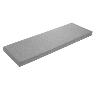 Abbildung von sleepling Bankauflage dunkelgrau 110 x 40 cm, Bankkissen, Sitzkissen für Fensterbank, Bezug waschbar, Unterseite Antirutsch, Made in EU