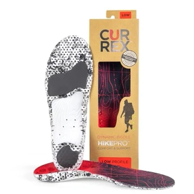 Abbildung von CURREX HikePro Einlegesohle Deine neue Dimension des Wanderns. Dynamische Performance für Walking, Hiking oder Spaziergänge,Rot (Low Profile),EU 39,5 41,5 (Tag M)