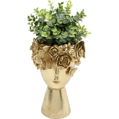 Abbildung von Kare Design Deko Vase Flowercrown, Gold, Blumenvase für Trockenblumen, Dekorationsvase, 31cm (H)