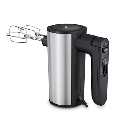 Abbildung von WMF Kult X Edition Handrührer, Handrührgerät, Quirl mit 5 Geschwindigkeitsstufen, Turbofunktion, Handmixer 400 W, Cromargan matt, schwarz