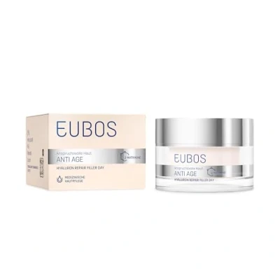 Abbildung von EUBOS Anti AGE Hyaluron Repair Filler Day, Glättende Tagespflege mit Falten Wirkung und Feuchtigkeit, Für anspruchsvolle Haut, 3 fach Hyaluron, ohne Mineralöl, 50ml