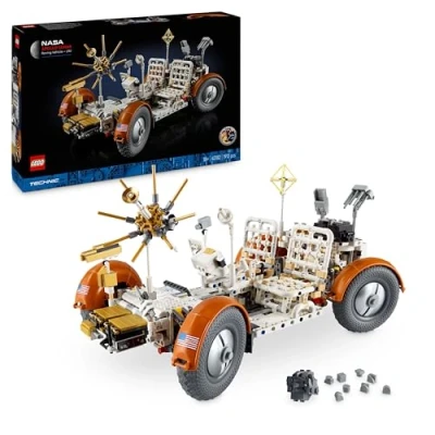 Abbildung von LEGO Technic NASA Apollo Lunar Roving Vehicle (LRV), Modell eines Mondrovers für Erwachsene, Raumfahrt Sammlerstück Wissenschaftsbegeisterte, Bauspielzeug, Raumfahrzeug 42182