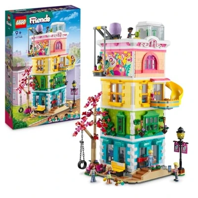 Abbildung von LEGO 41748 Friends Heartlake City Gemeinschaftszentrum, modular Building mit Kunst und Aufnahmestudios, Spiel Zimmer 6 Mini Puppen inklusive Pickle der Hund, Spielzeug für Kinder