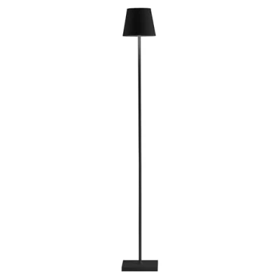 Abbildung von Zafferano, Poldina Lampe L, Kabellose, Wiederaufladbare Stehlampe mit Touch Control, Geeignet für Wohnzimmer und Außenbereich, Dimmer, 2200 3000 K, Höhenverstellbar 52 122 cm, Farbe Dunkelgrau