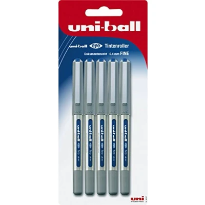 Abbildung von Faber Castell uni ball 148197 Tintenroller Eye UB 157, fine, 0,4 mm, blau, 5 Stück