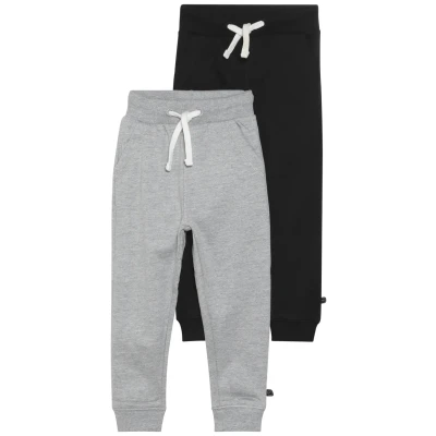 Abbildung von Minymo Basic 2 PACK Jogginghose für Kinder, Größe: 104, Anthacite black