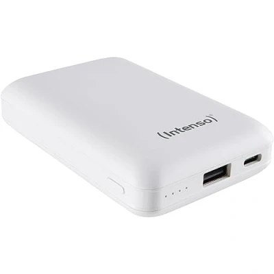 Abbildung von Intenso 7314532 Powerbank XC10000, externes Ladegerät, integriertes USB Type C Ladekabel (10000mAh, geeignet für Smartphone/Tablet PC/MP3 Player/Digitalkamera) weiß